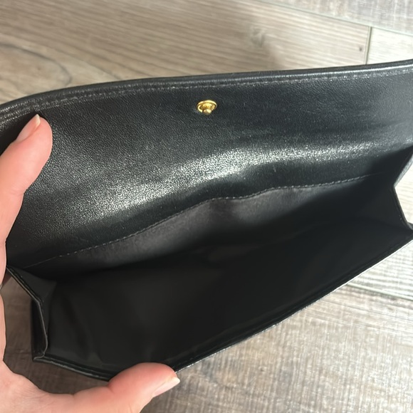 Coach Signature C Brown Canvas Leather Trim Credit Card Bifold Long Wallet - Picture 9 of 10